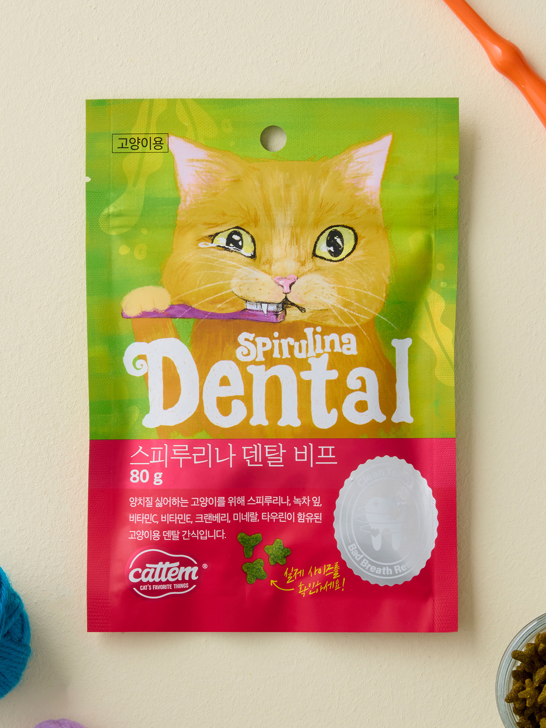 [Pet] Cattem Spirulina Dental 80 g Beef