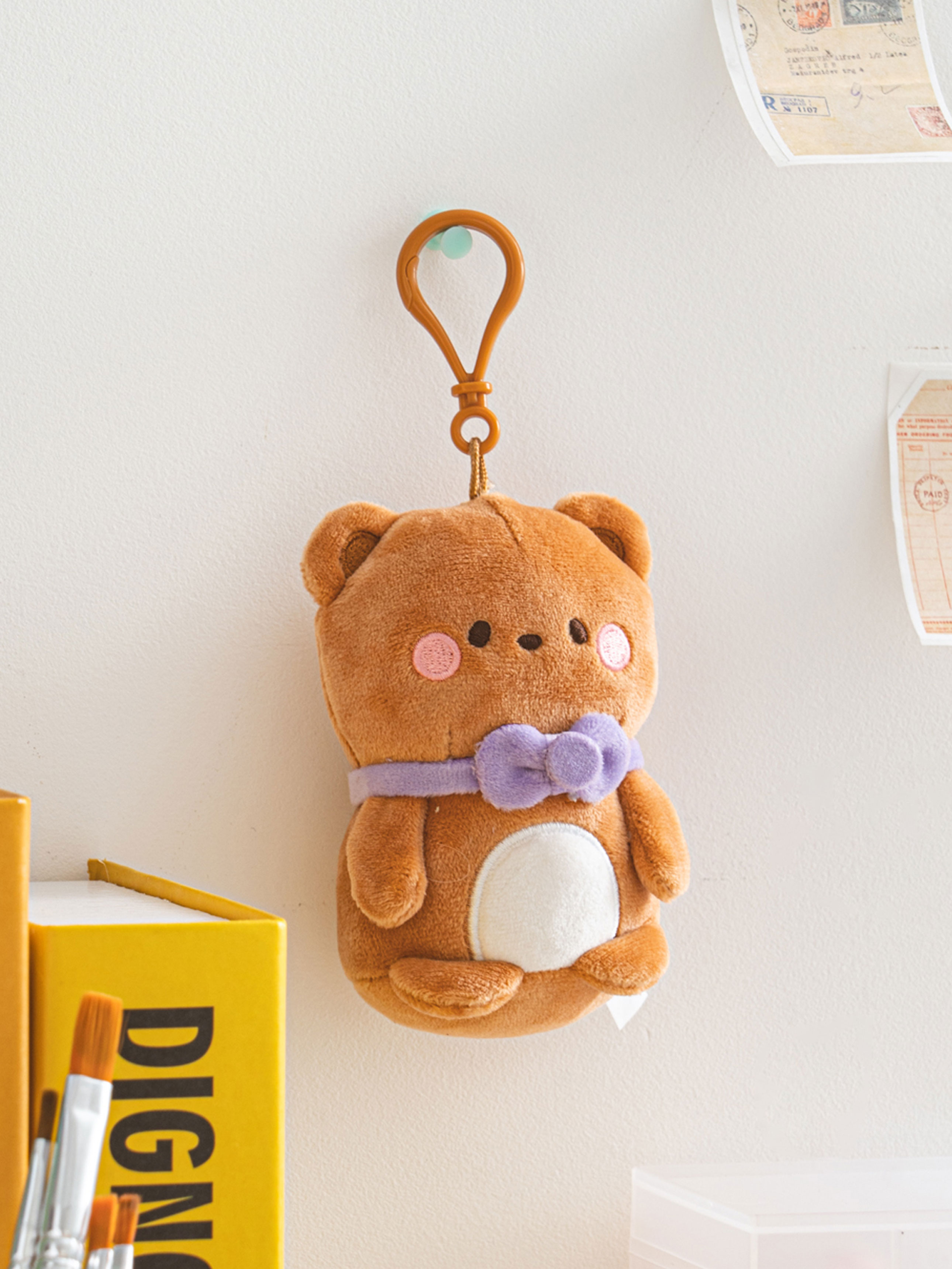 Teddy bear decorated with flowers