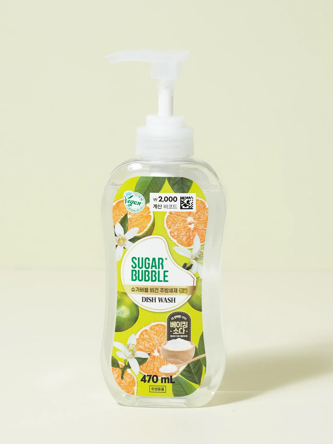 Sugar Bubble Vegan Kitchen Detergent 470 ml Green Tangerine Fragrance
