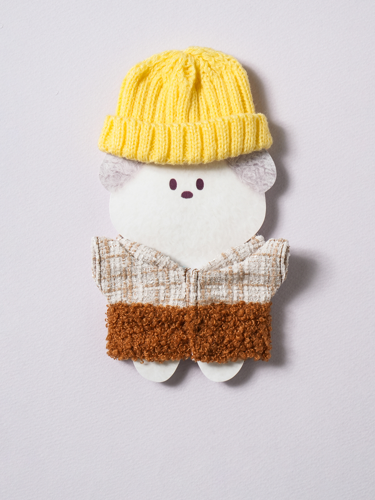 Doll DIY winter fluffy vest knit & hat set