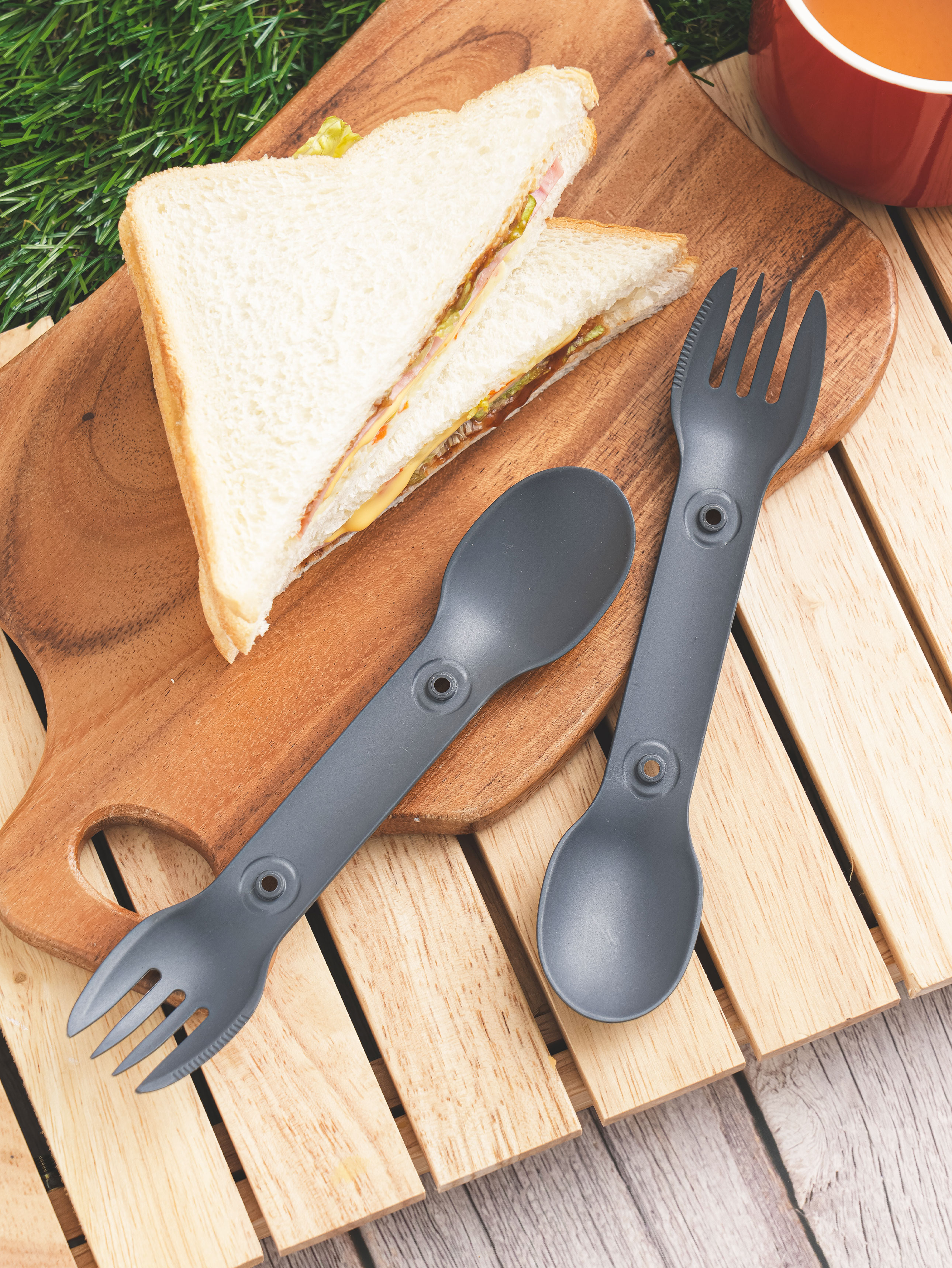 Camping two-way spoon fork (2 packs)