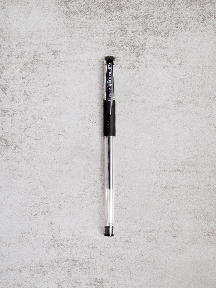 Cap type gel pen black 0.5mm 4P