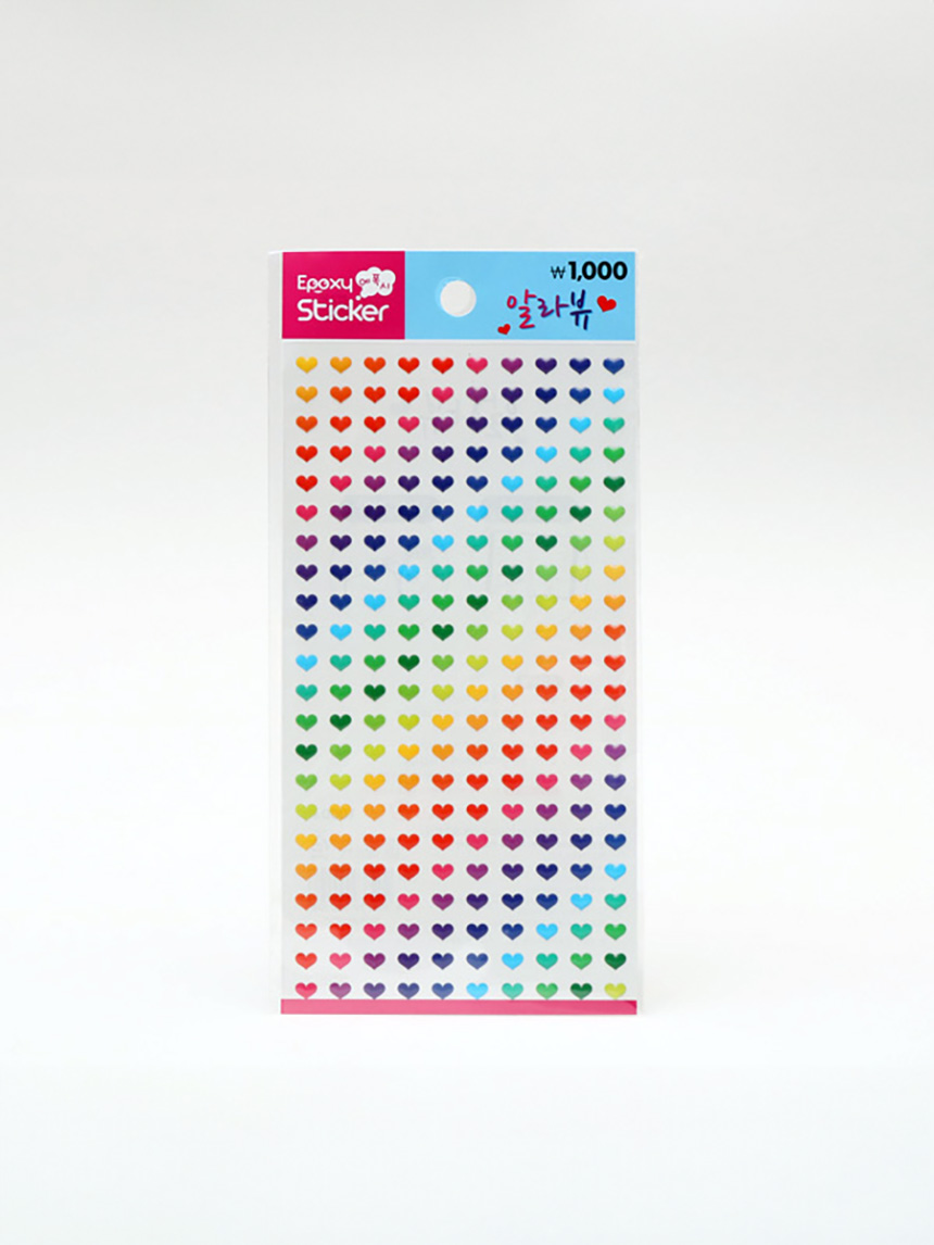 epoxy heart stickers