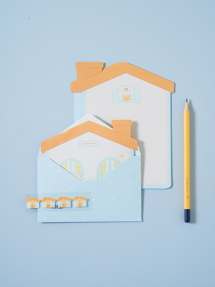 Dear Home, 4 sets of house-shaped letters