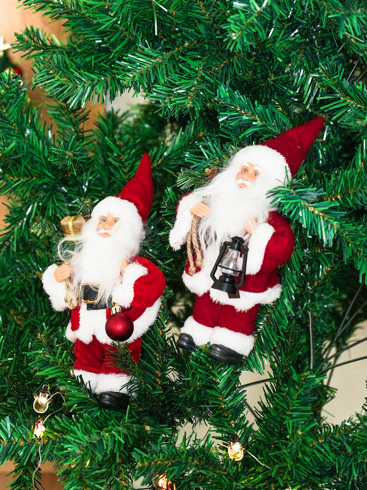 Christmas at Home decorated with Santa Claus leaving to give gifts