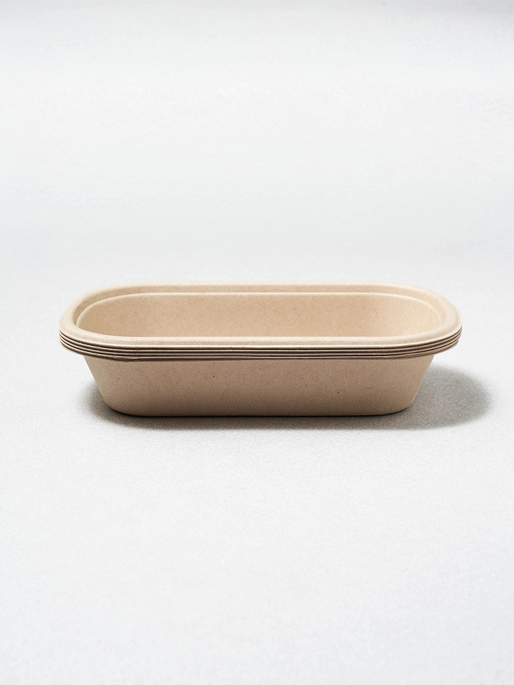 Bamboo pulp oval bowl 800 ml 5 packs