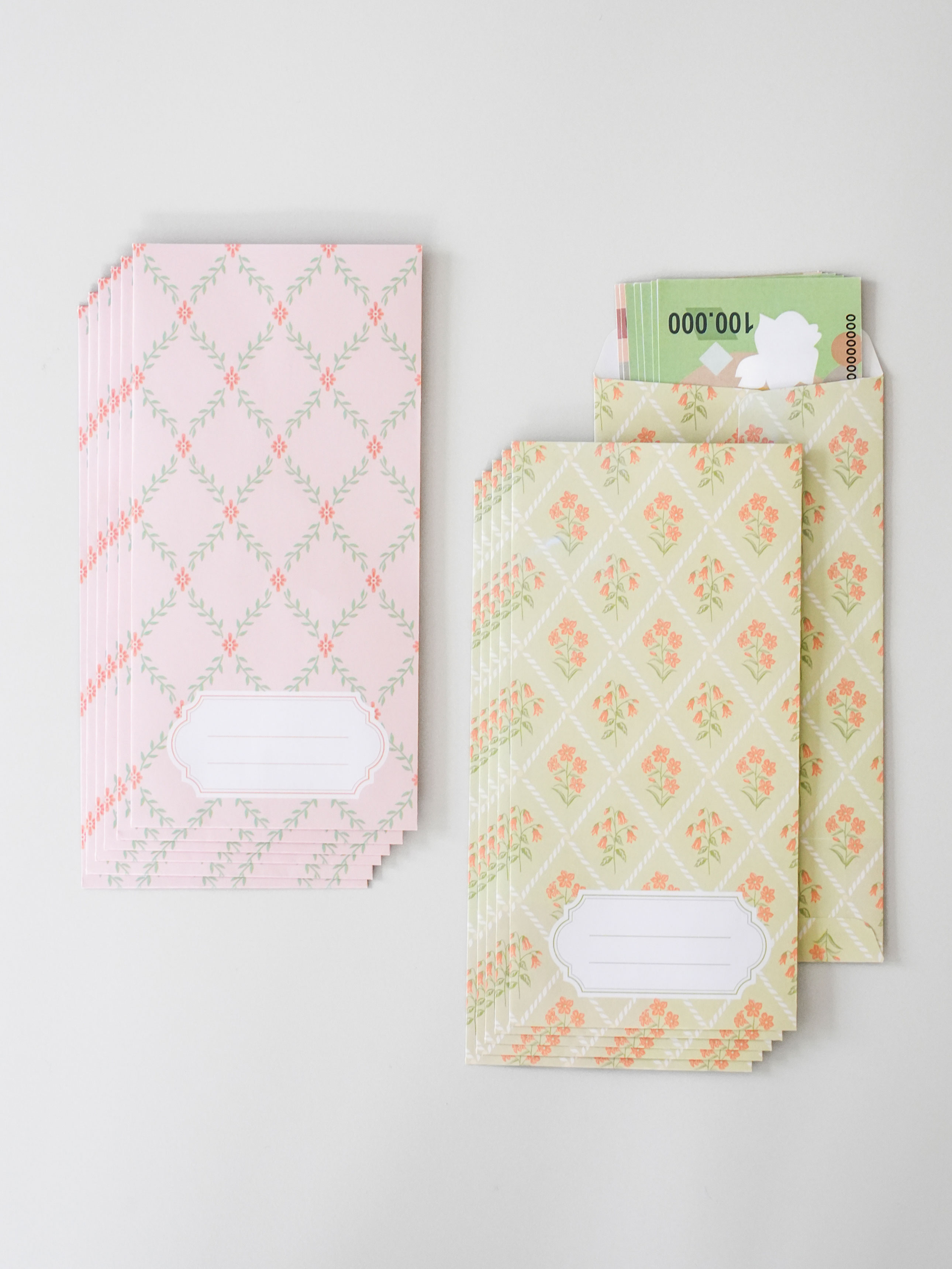 Pattern memo money envelope 12 sheets pattern