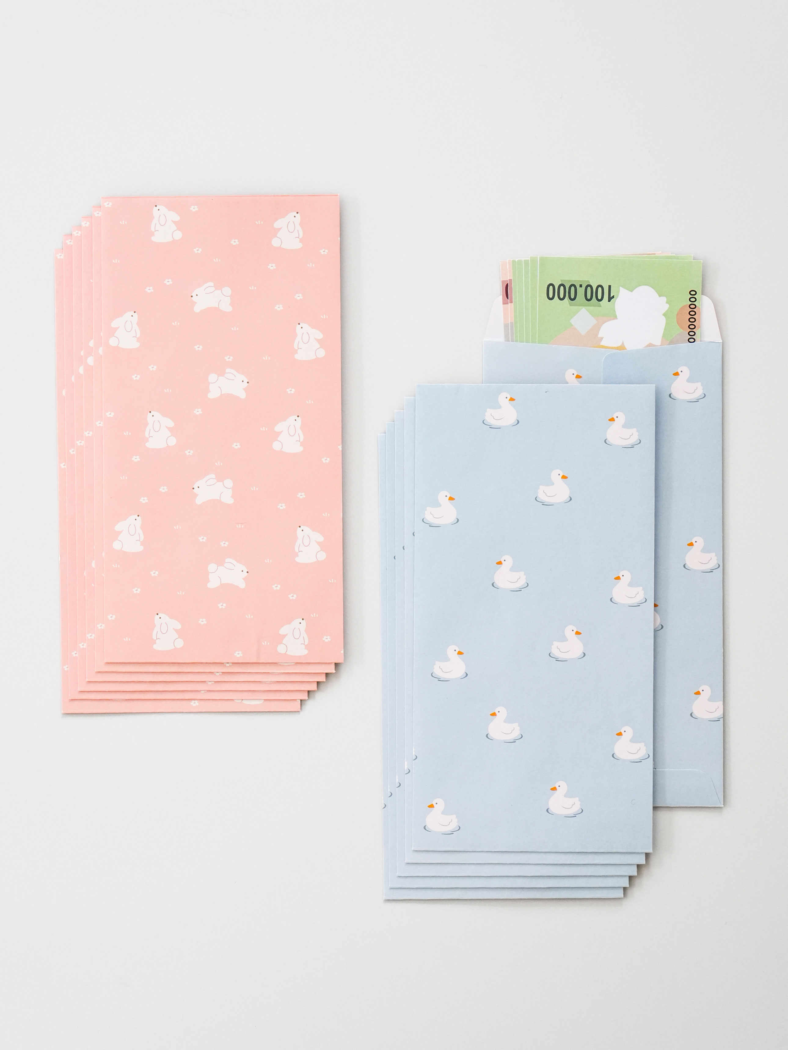 Animal Money Envelopes 12 Pieces Duck & Rabbit