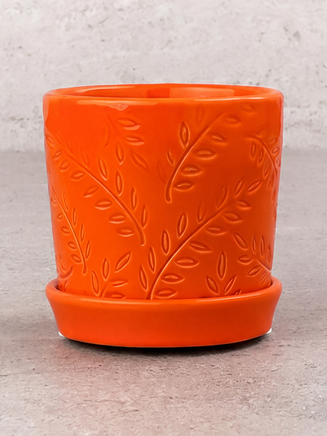 patterned glossy flower pot