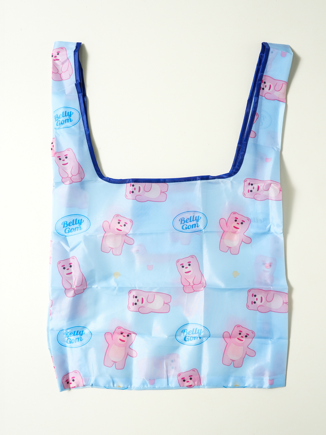 벨리곰 접이식 시장 가방 블루