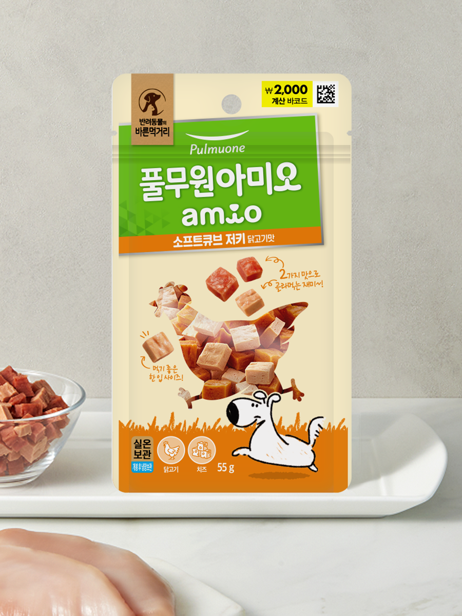 [Pet] Pulmuone Amio Soft Cube Jerky Chicken Flavor 55 g