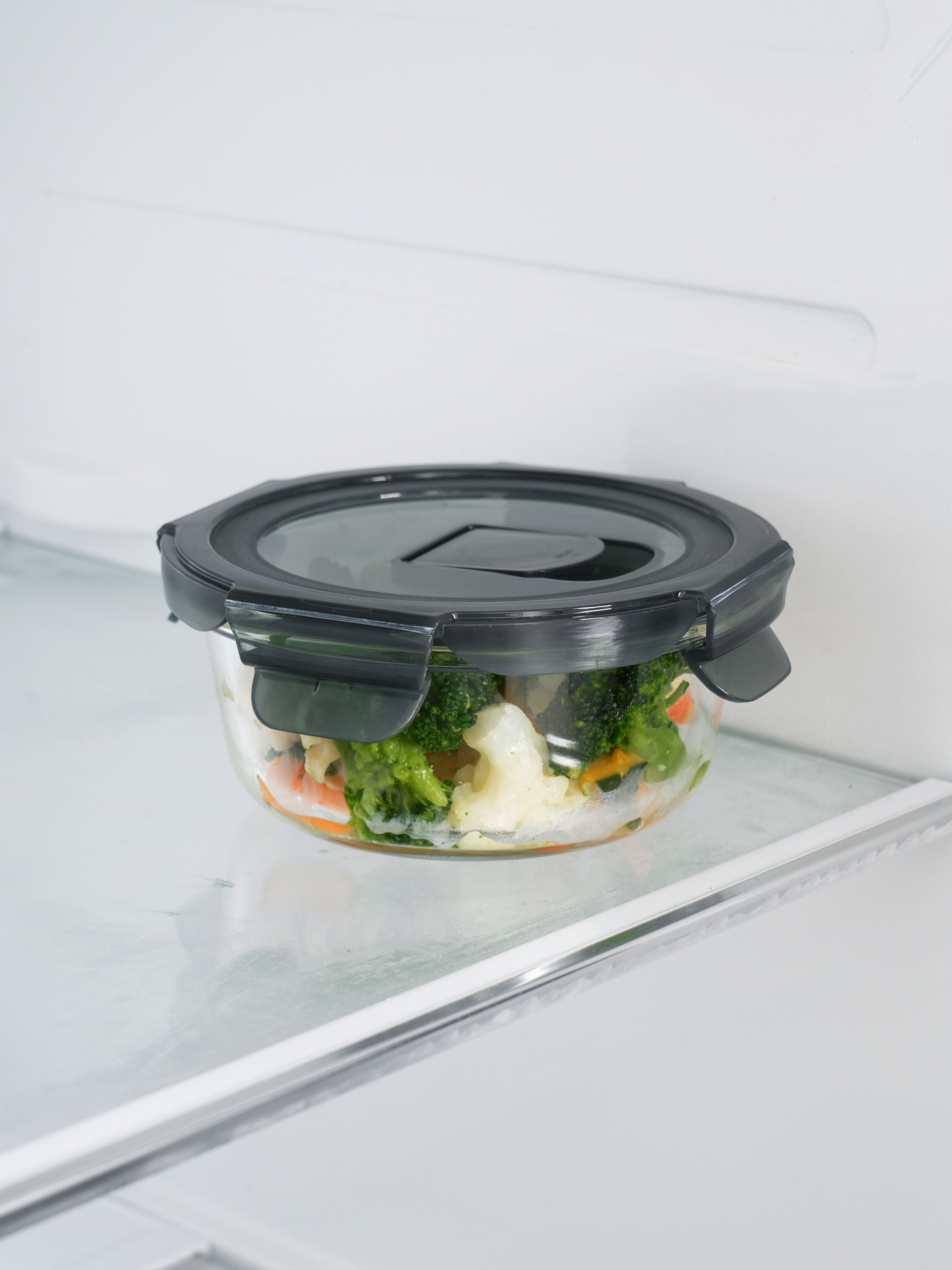 Green heat-resistant glass steam hole cupboard round 390 ml