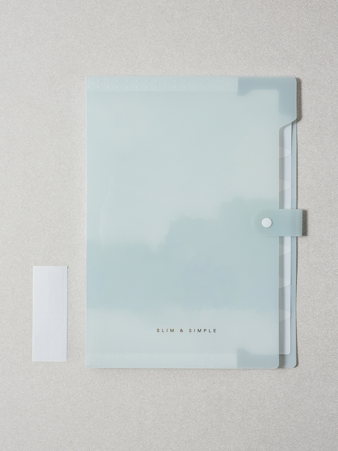 Snap index section file 8 pockets blue