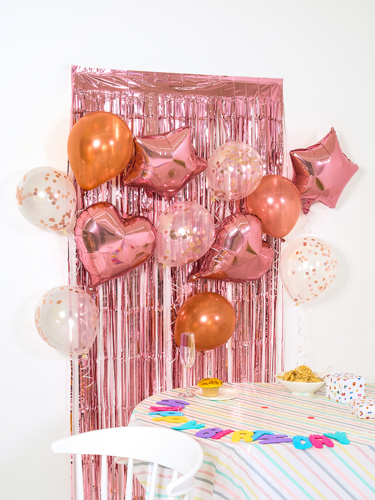 Balloon decoration set 14 pieces pink