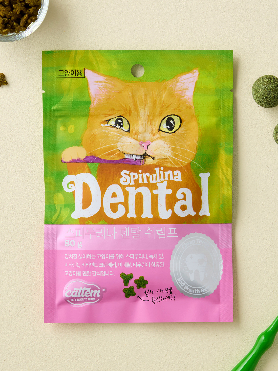 [Pet] Cattem Spirulina Dental 80 g Shrimp