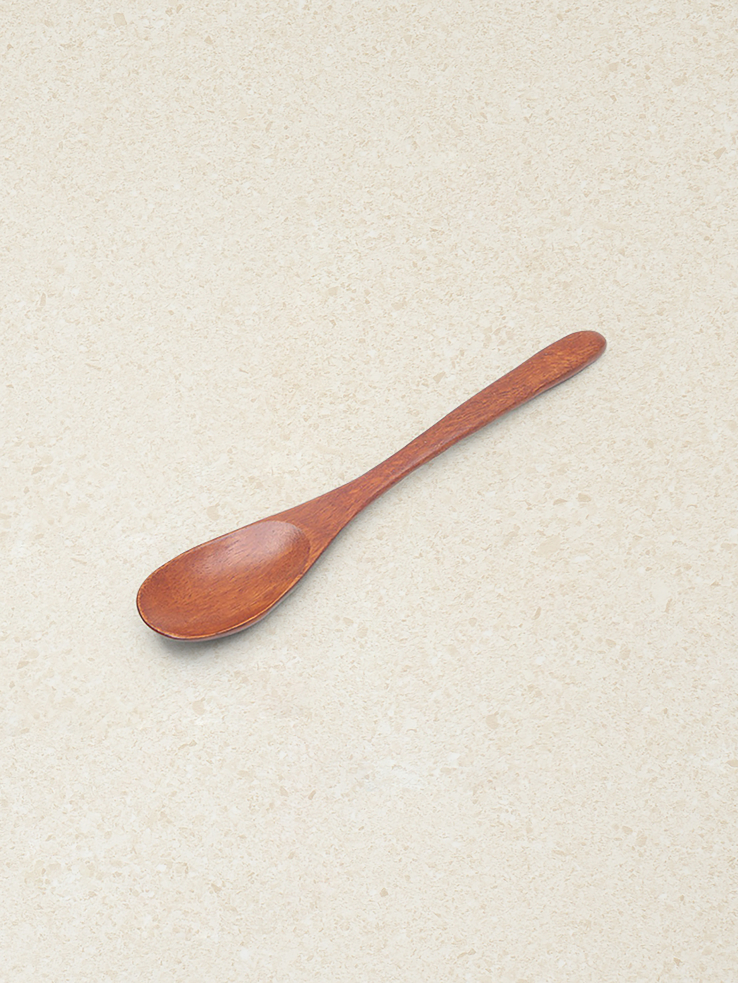 Natural lacquered wooden spoon small