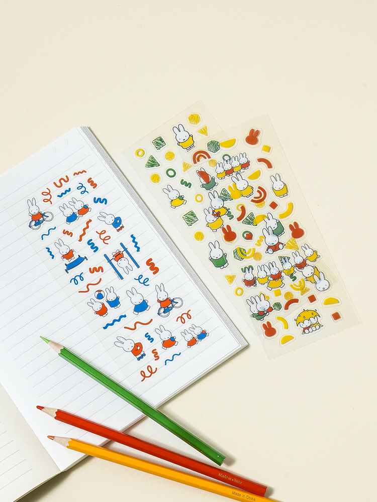 Miffy clear stickers 3 sheets