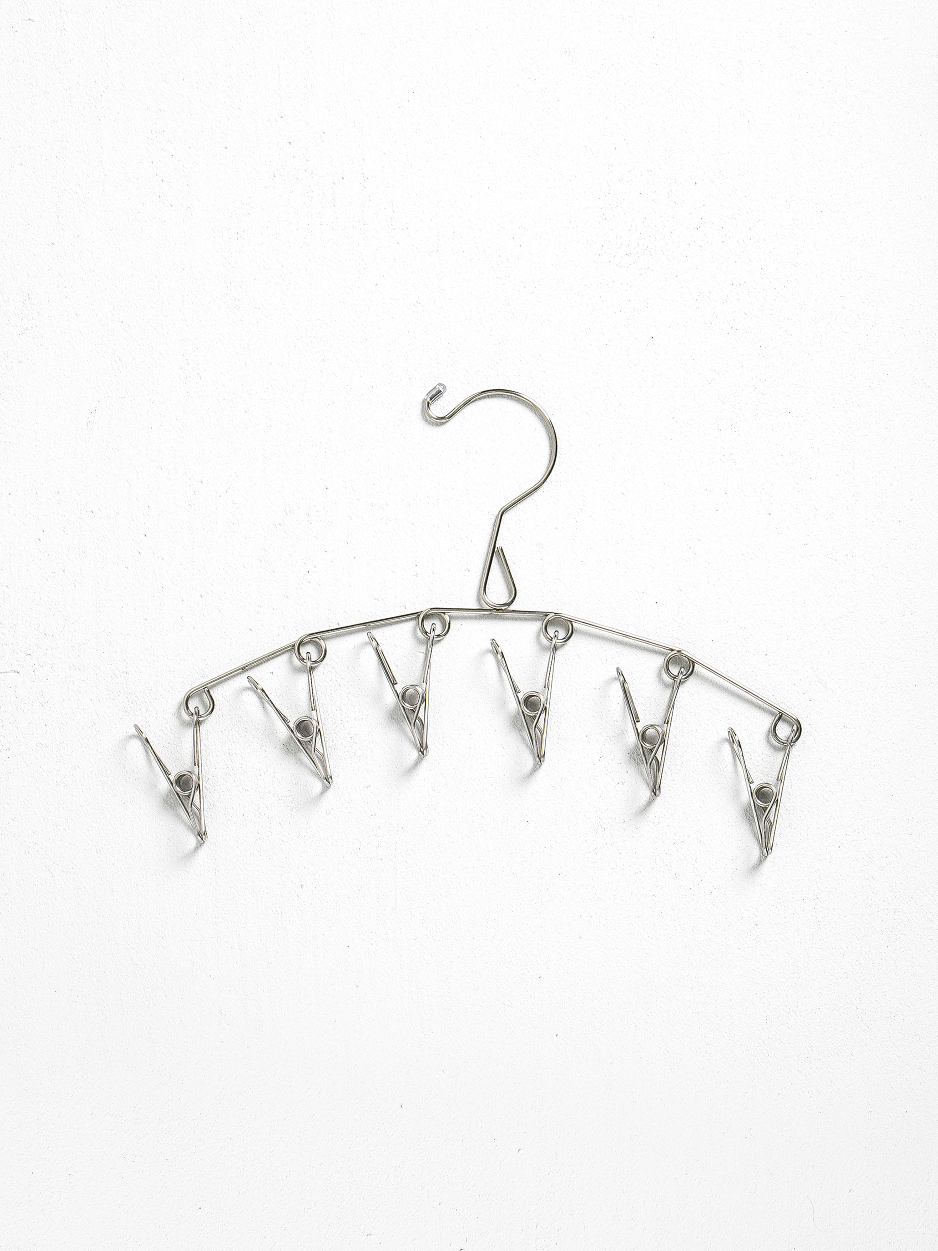 All stainless steel hanger type clothespins (6 pieces)