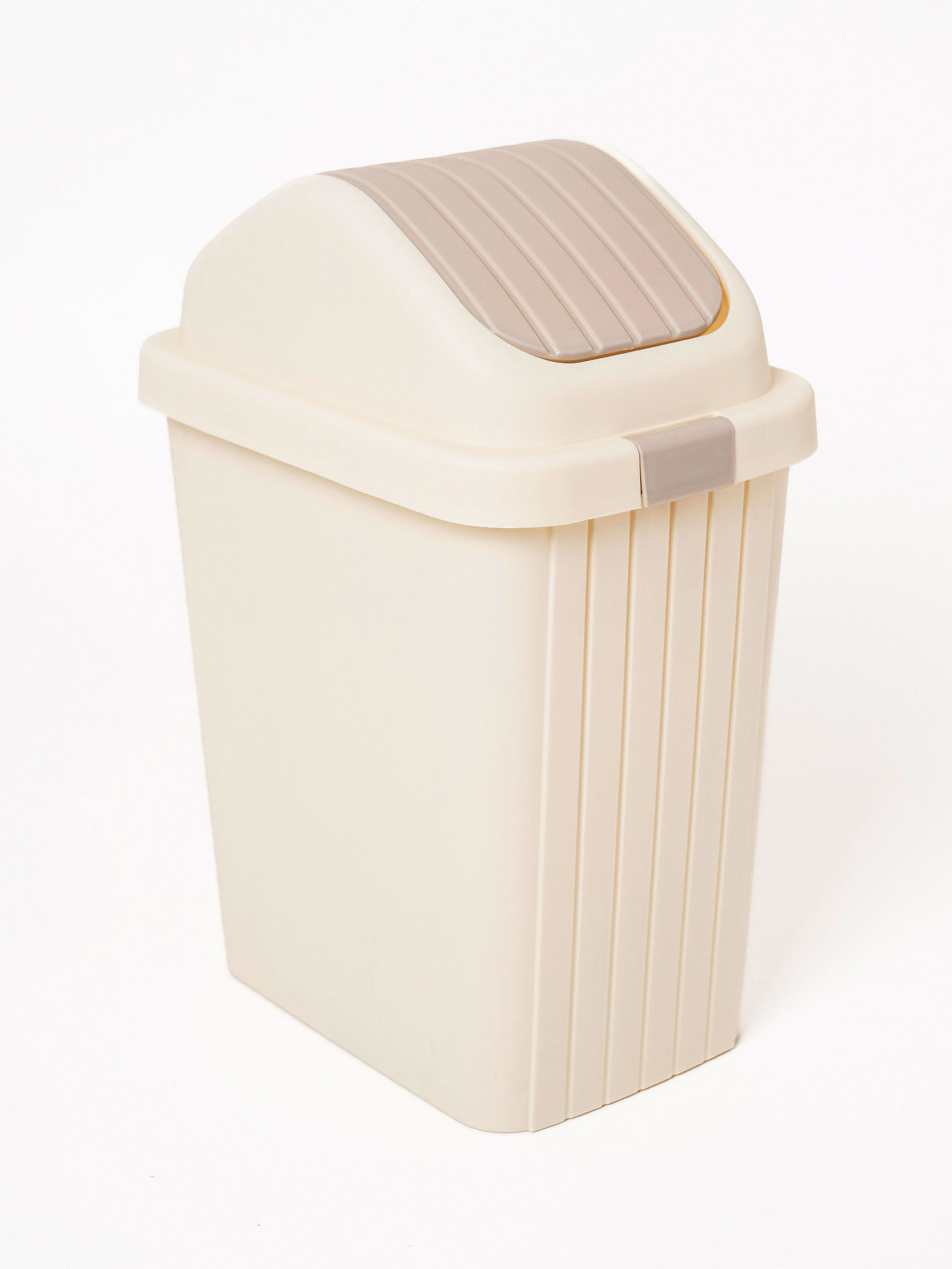 Rectangular Swing Trash Can 9 L Beige