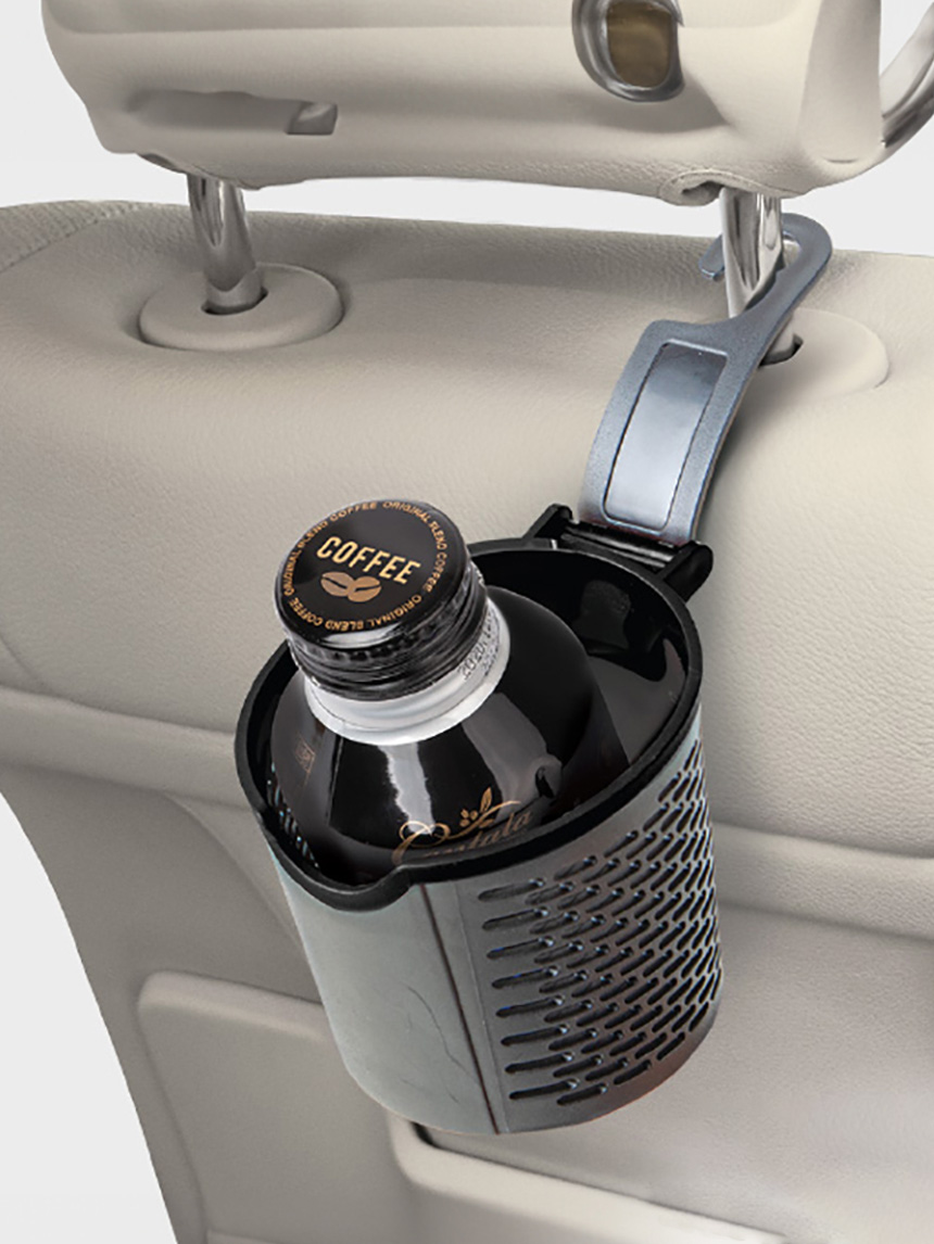 Headrest hanging mesh pocket