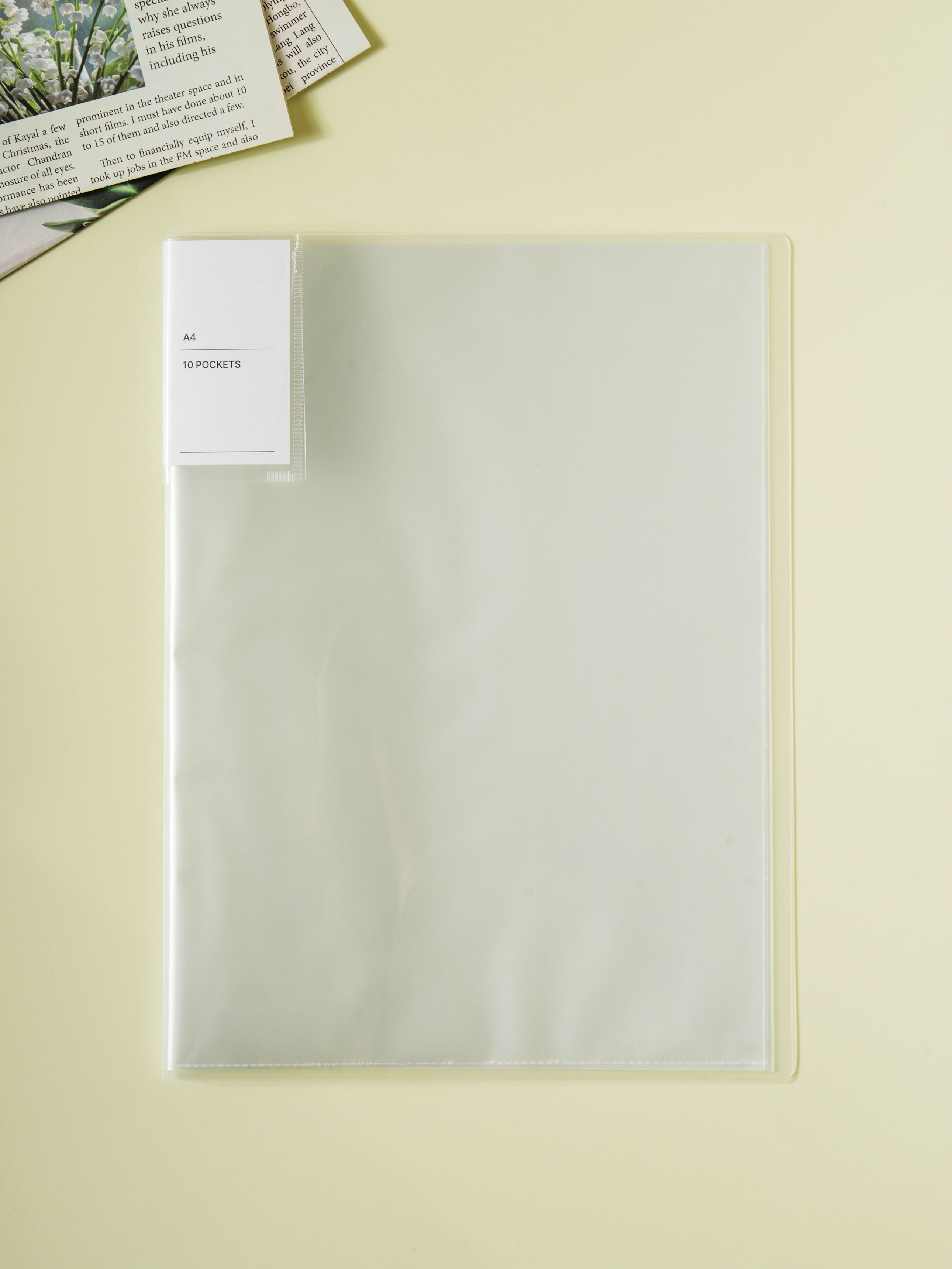 Adhesive clear file 10 sheets clear