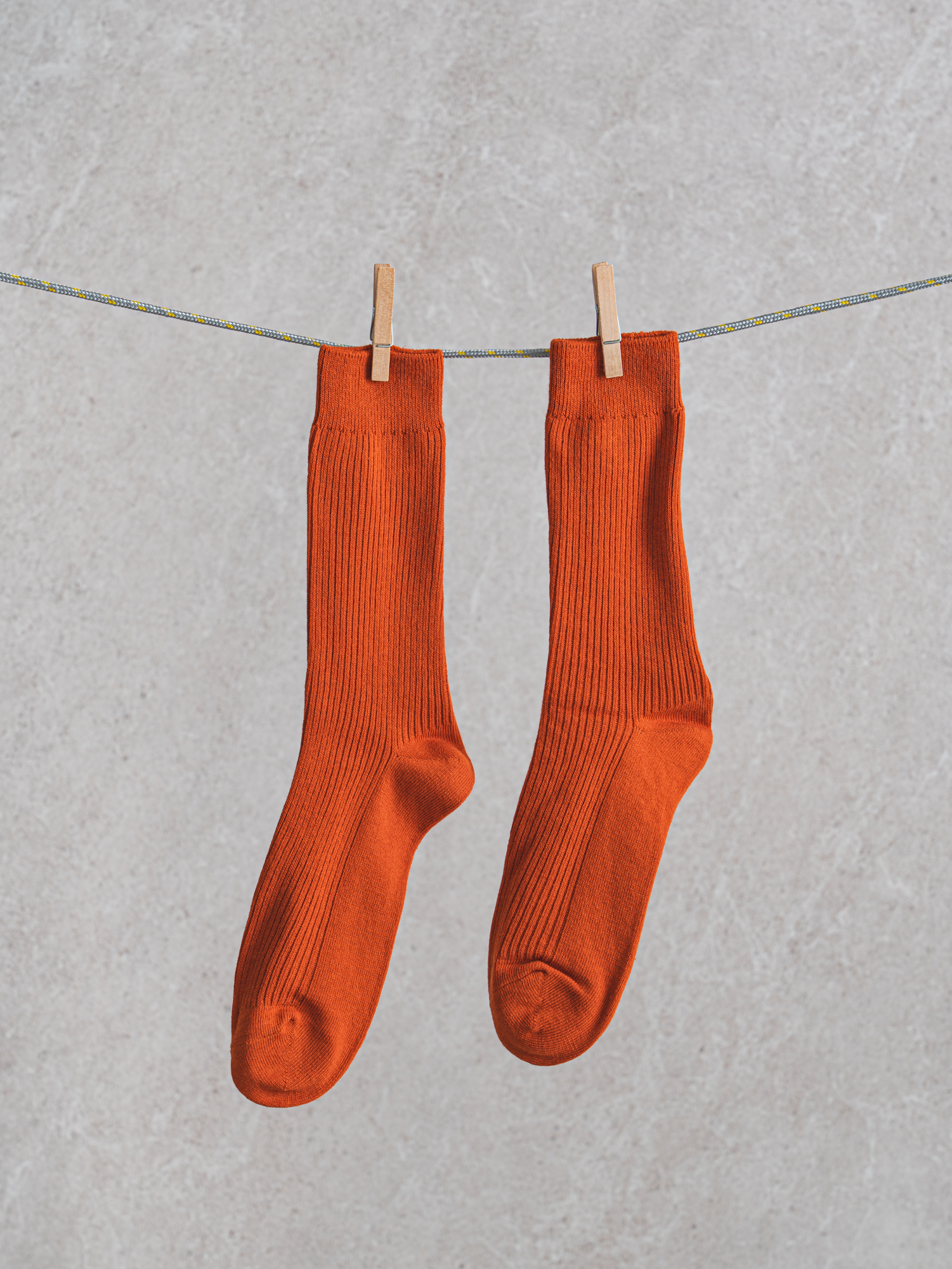 Monfoot Men's Ribbed Long Socks Orange