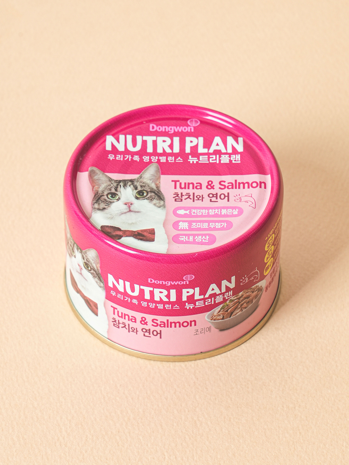 [Pet] Dongwon Nutriplan Wet Can White Meat Tuna and Salmon 160 g