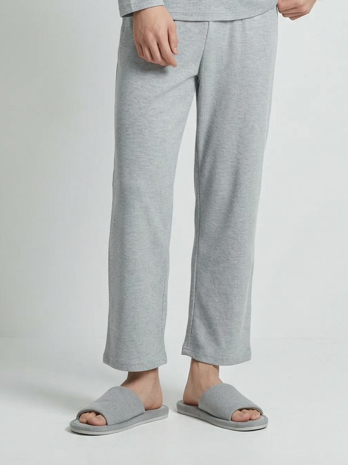 [Common] Waffle Loungewear Bottoms L Gray