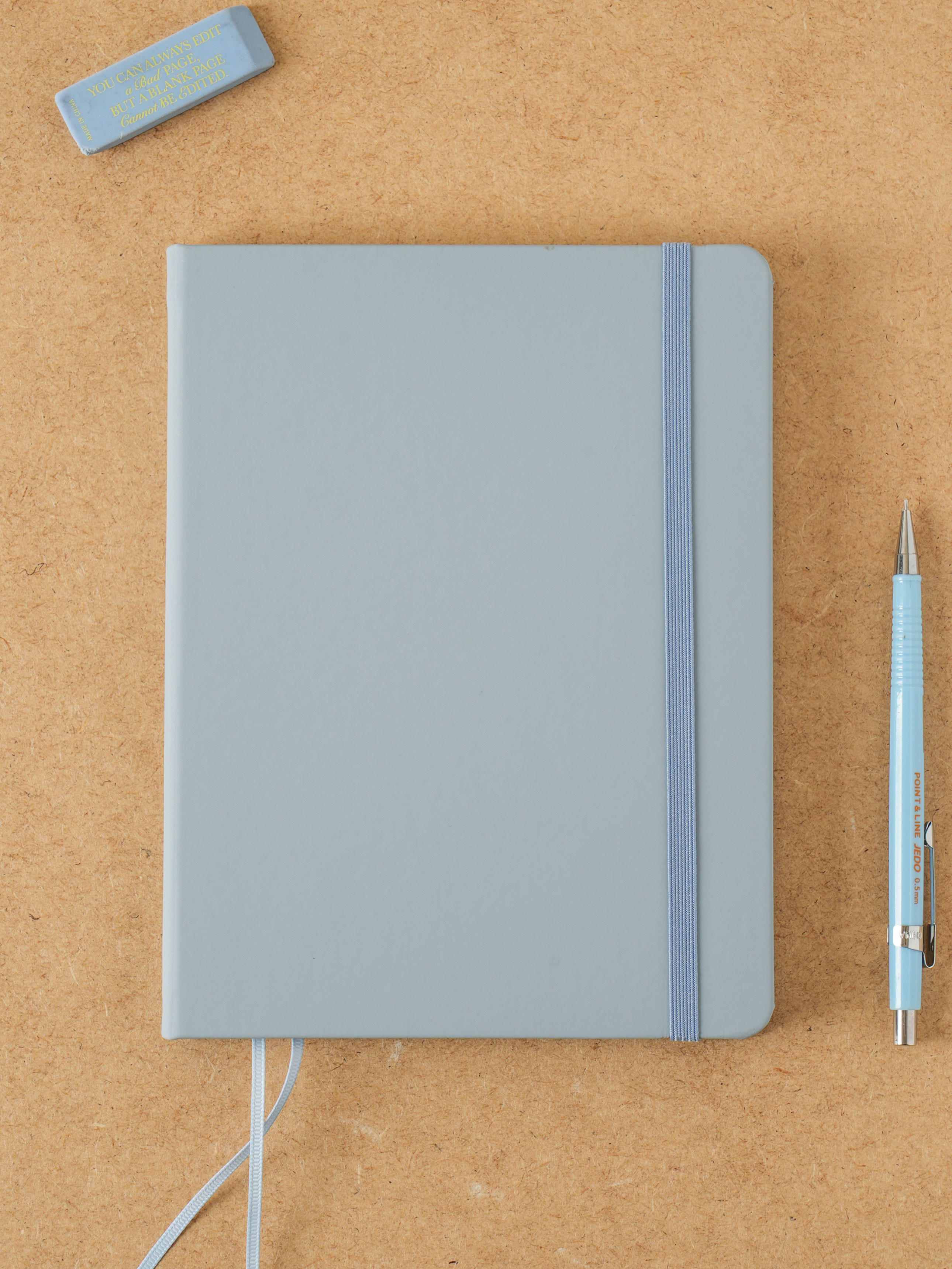 Leather style cover banded wired notebook A5 96 sheets