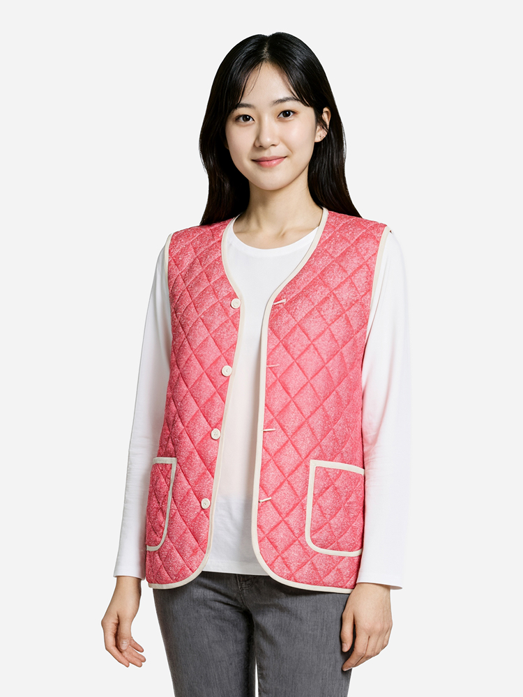 [Common] Fur Lined Vest M/L Pink