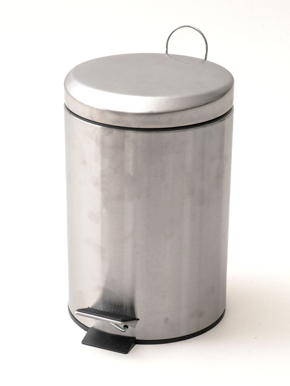 Noiseless stainless steel pedal trash can 3 L