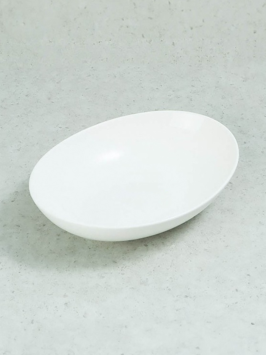 화이트 타원 볼 23cm