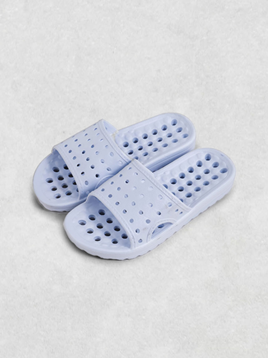 EVA round mesh bathroom shoes blue
