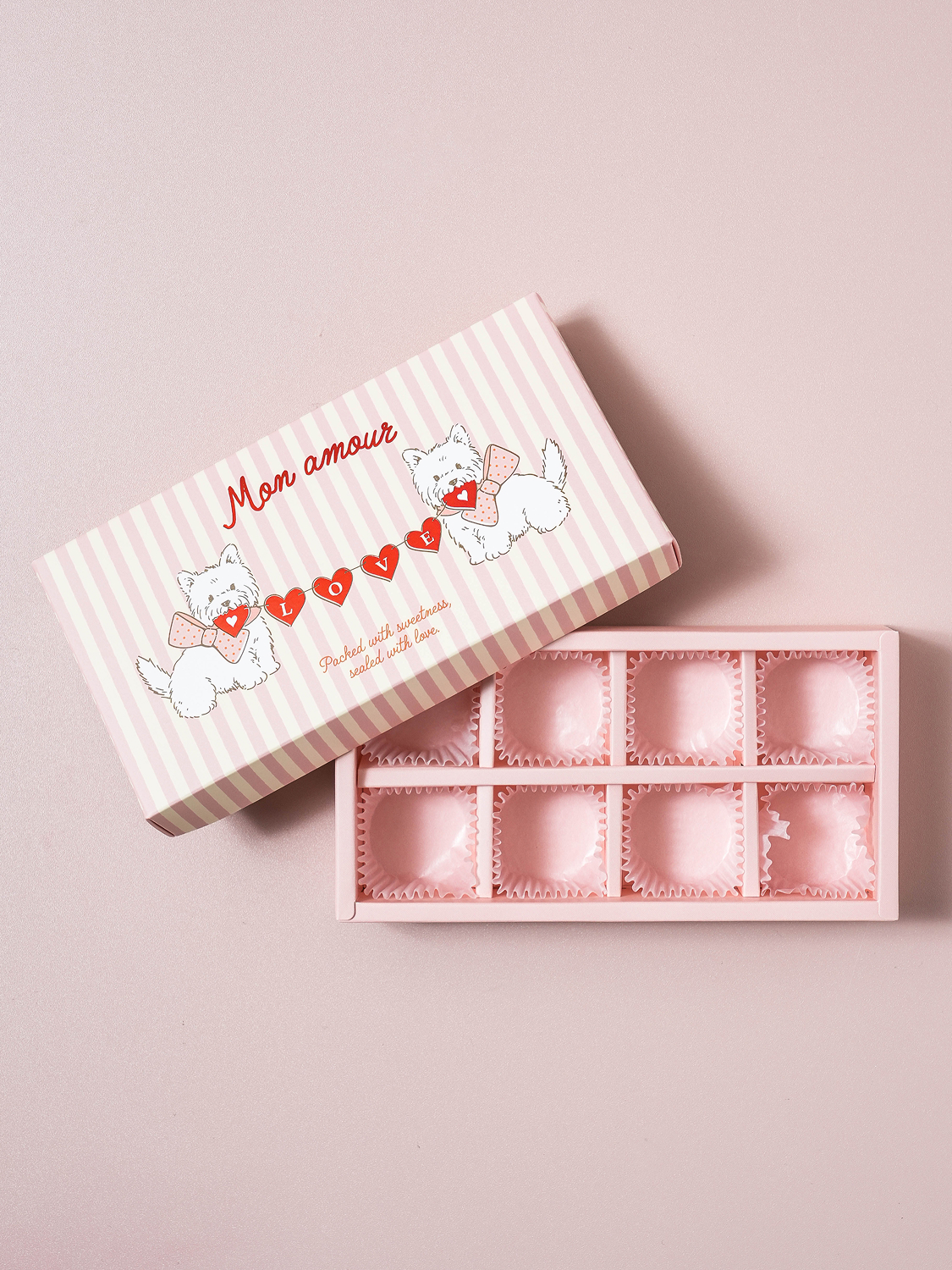 8 rectangular chocolate boxes