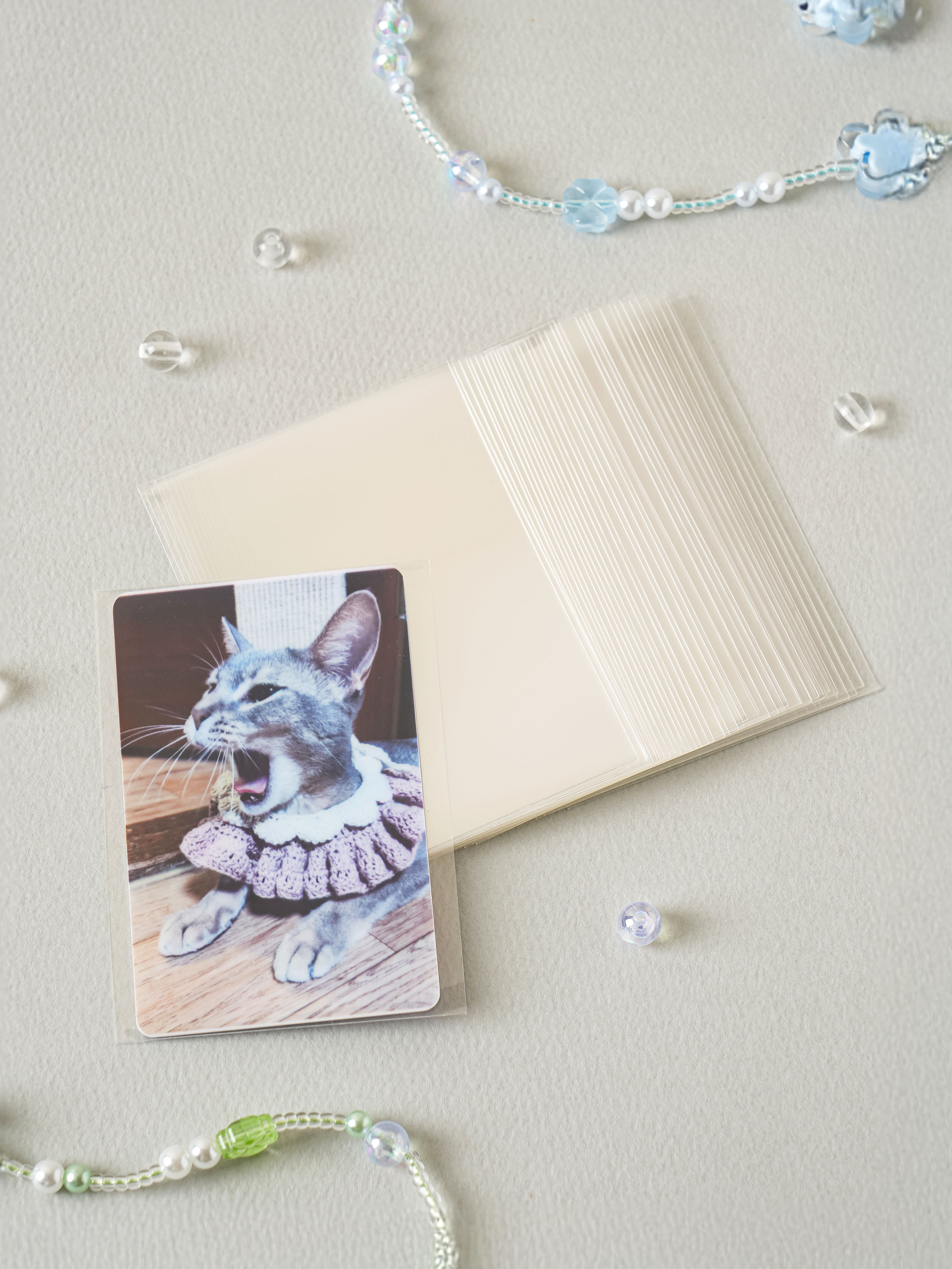 Polkku side storage mini photo card sleeve 40 sheets transparent