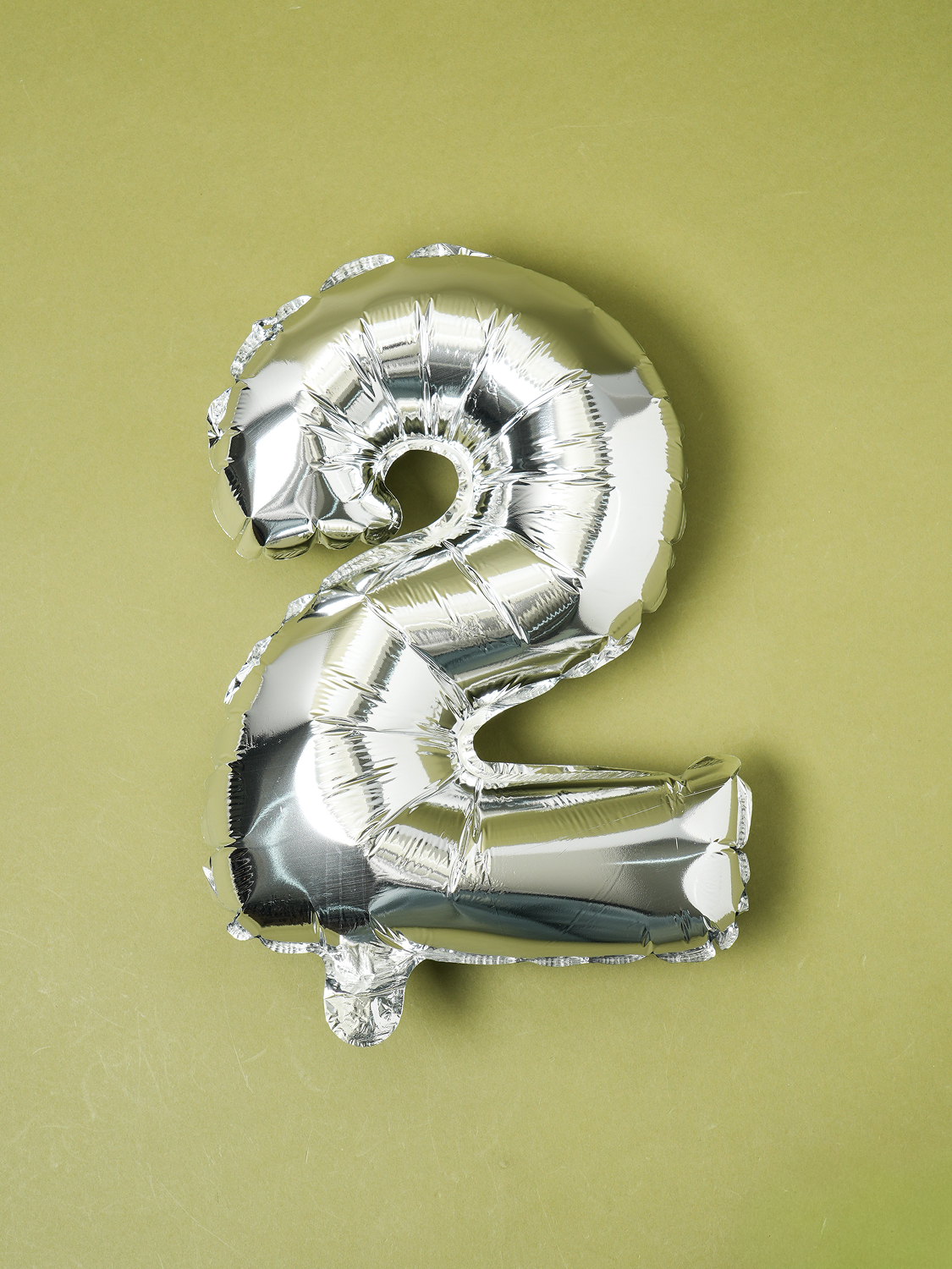 Number silver balloons 2 2pcs