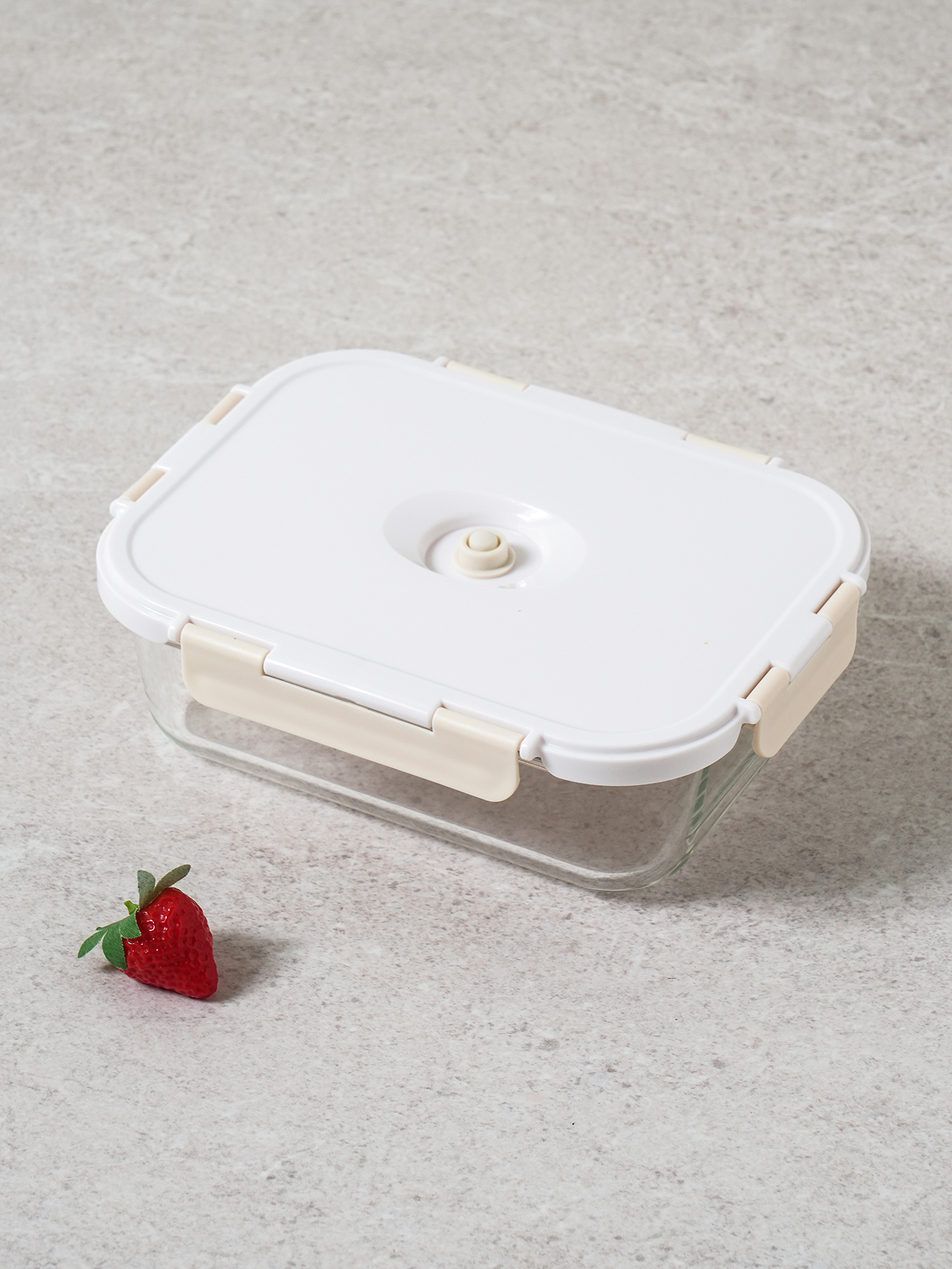 Rectangular vacuum glass sealed container 1.5 L