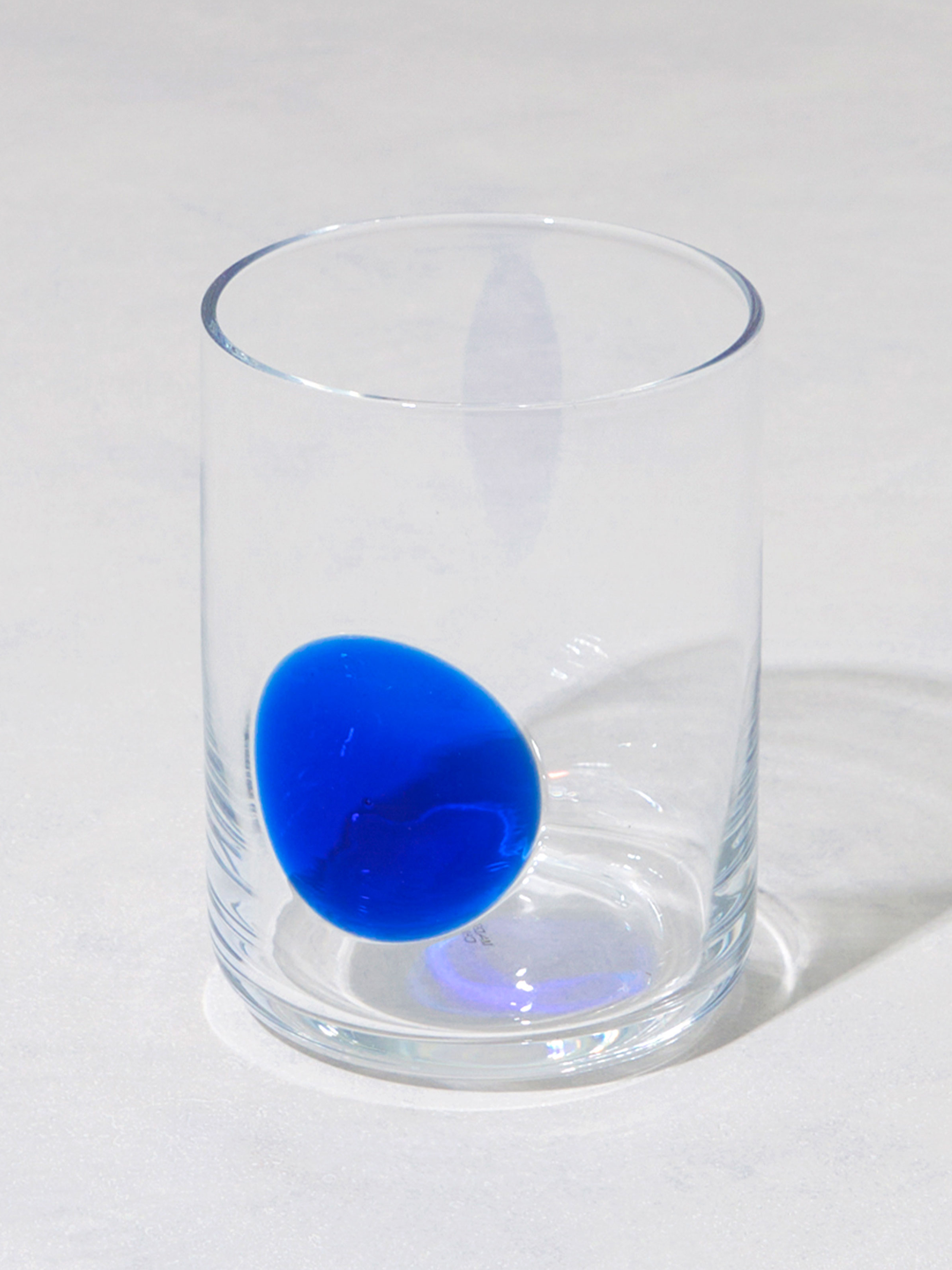 Dot hole color glass cup (approx. 400 ml)_blue
