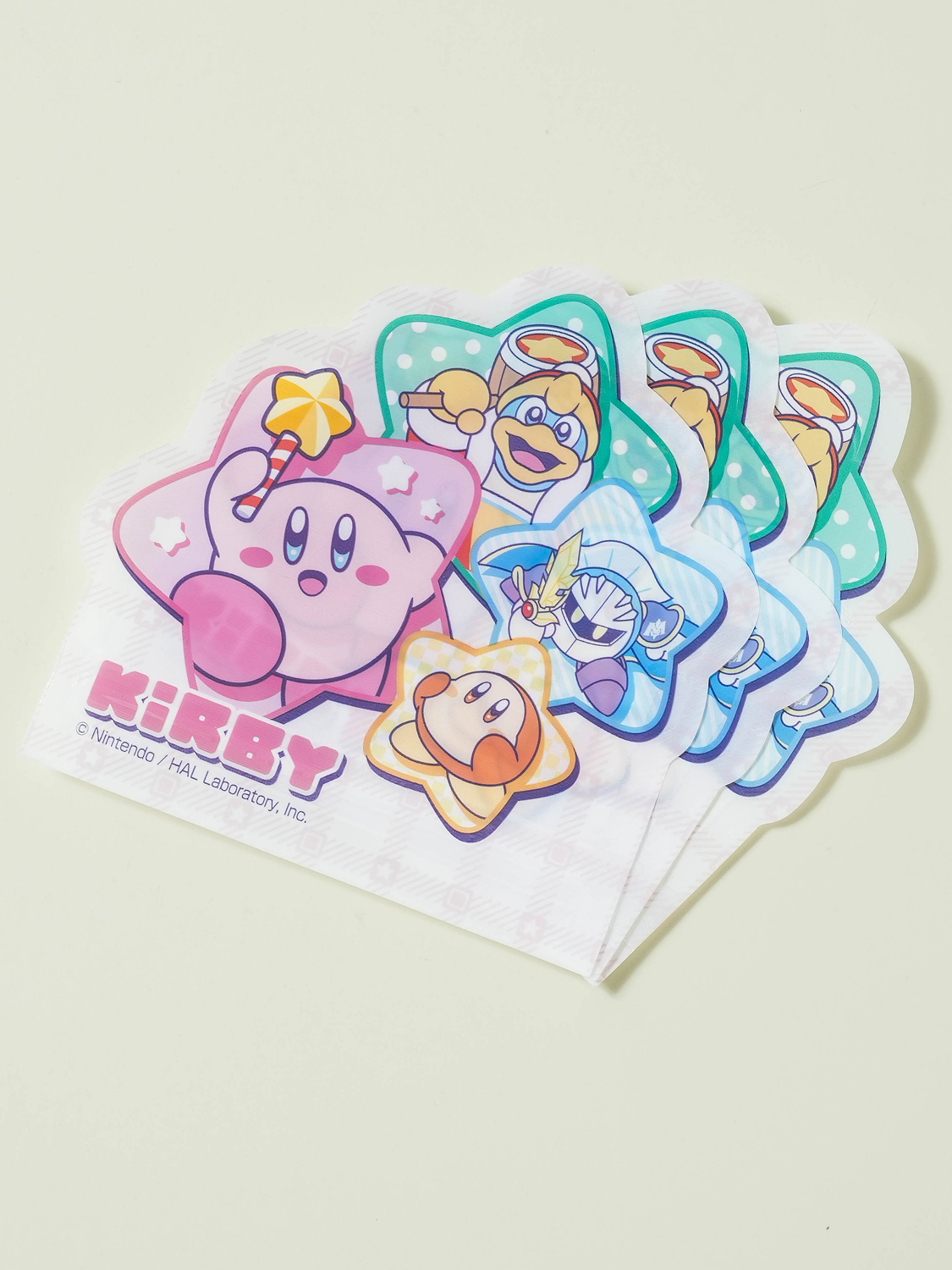 3-pack of Star Kirby die-cut zipper bags