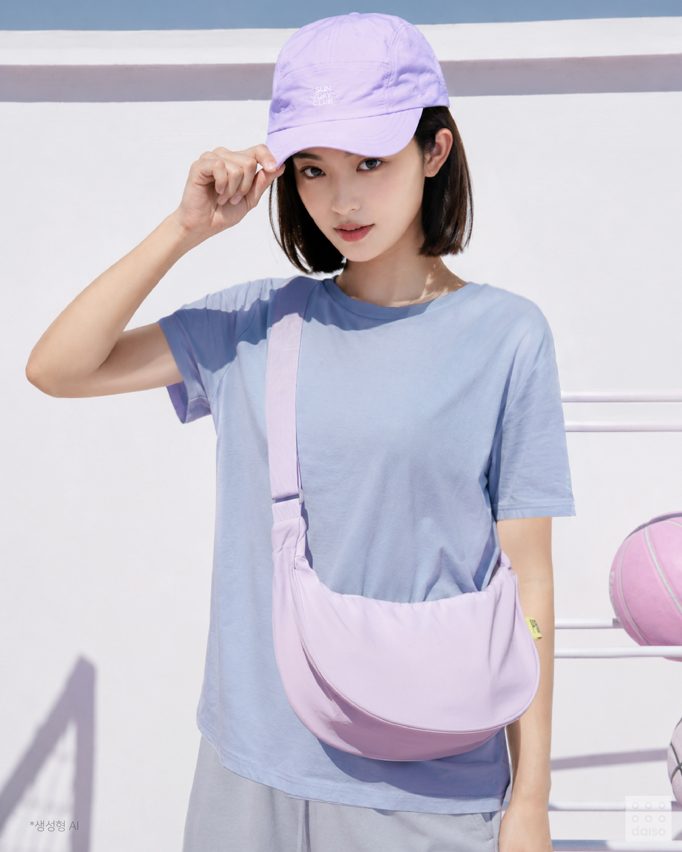 Sunfree Club half-moon cross bag purple