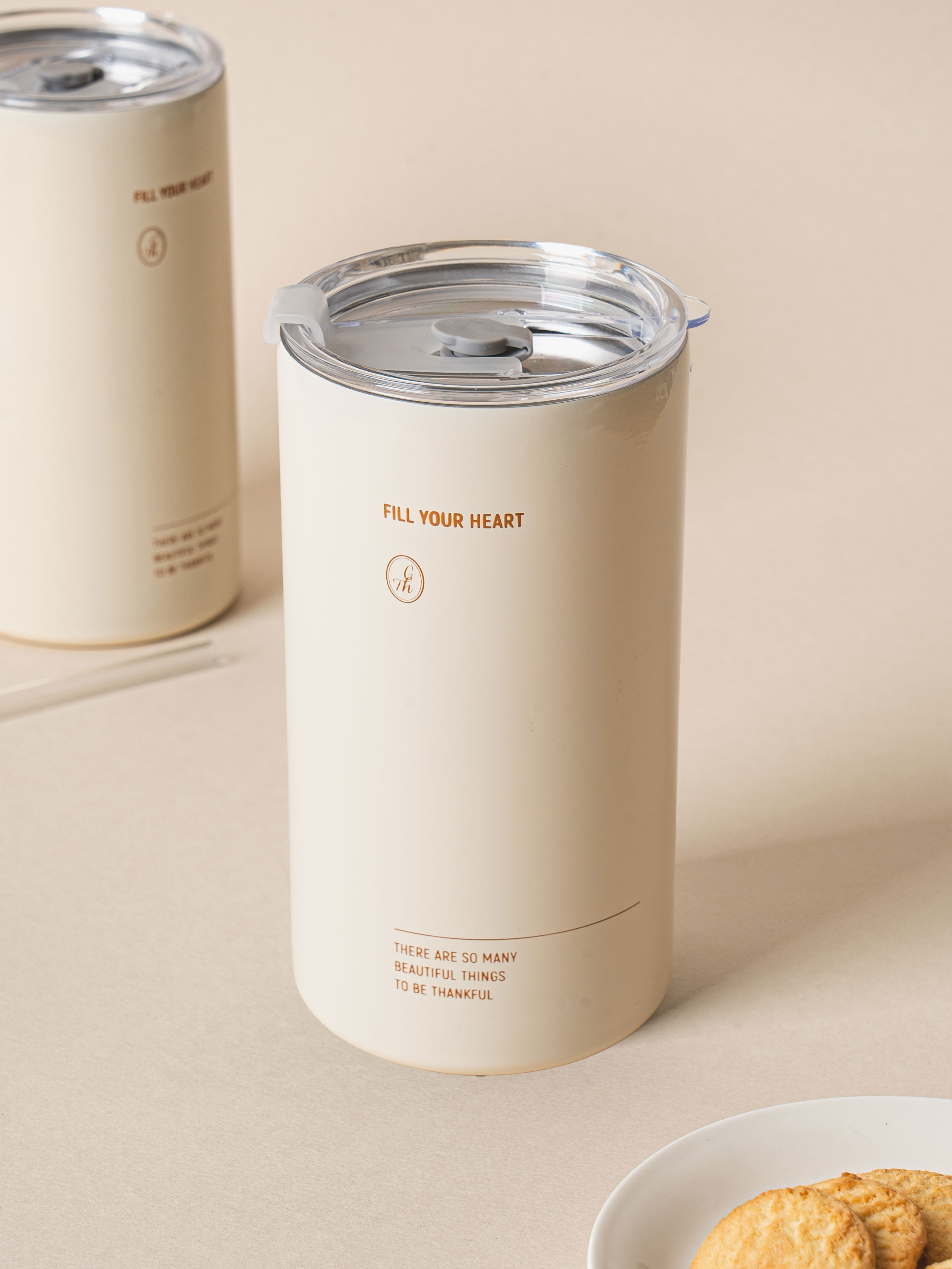 Wide straw tumbler 500 ml