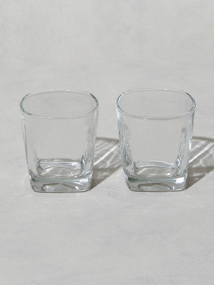 Square whiskey glasses 185 ml (2 packs)