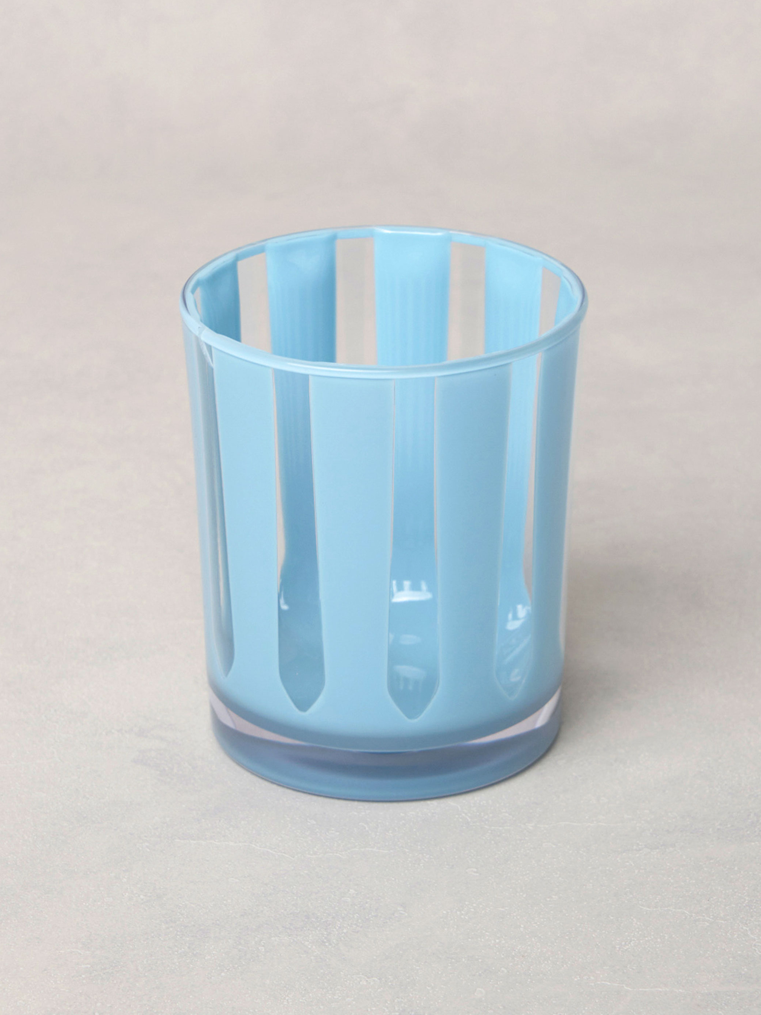 Two-tone color stripe cup 430 ml sky blue