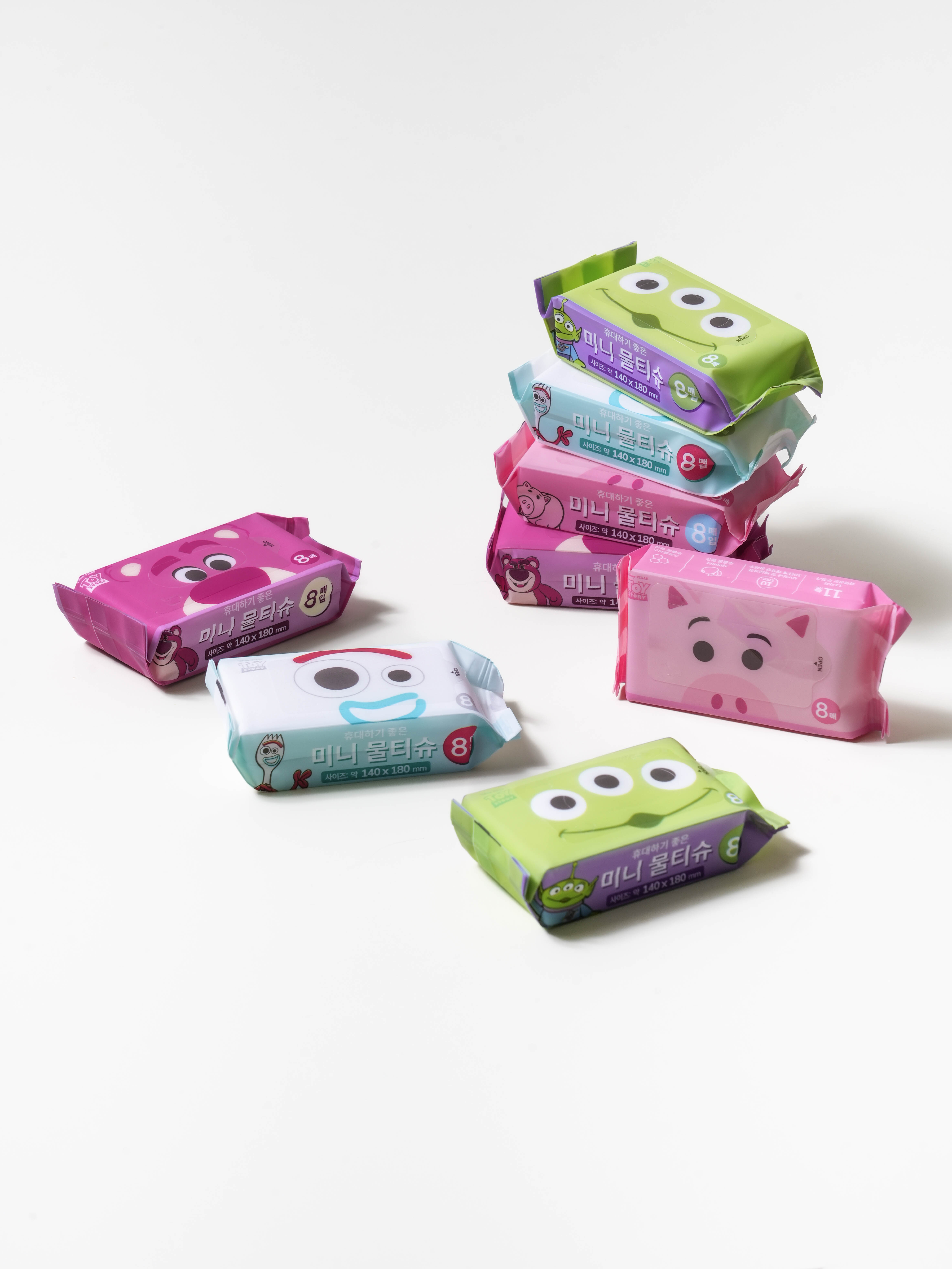 Disney Toy Story Portable Pocket Wet Wipes 8 sheets x 8 pieces