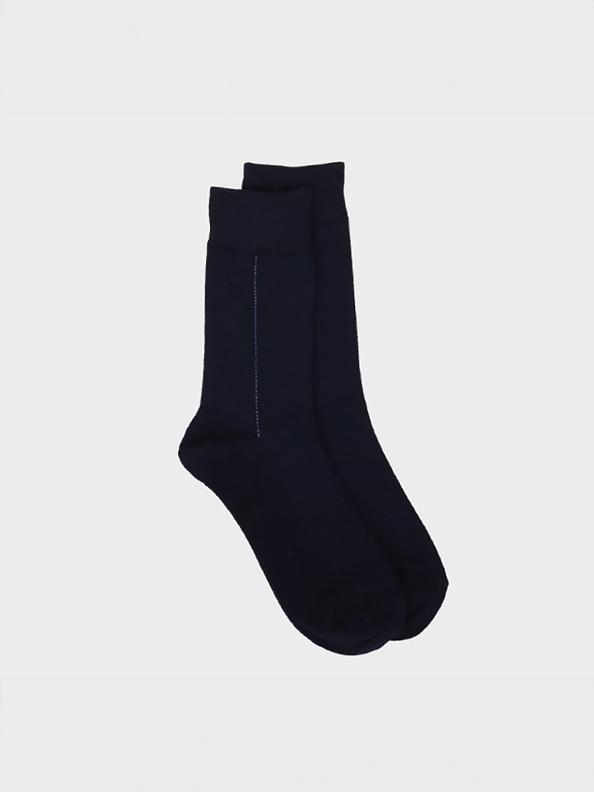 Vertical stripe point long socks