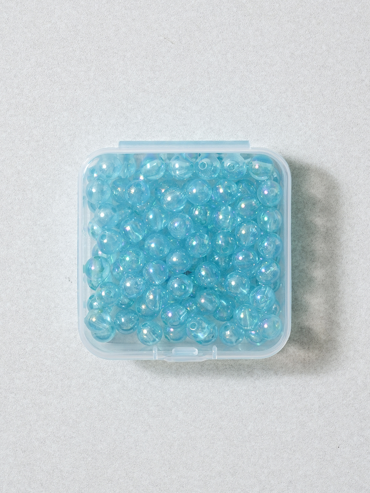 오로라 투명 비즈 8 mm 블루