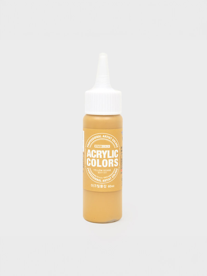 Paper Nara Vivid Color Acrylic Paint 60ml Yellow Ocher