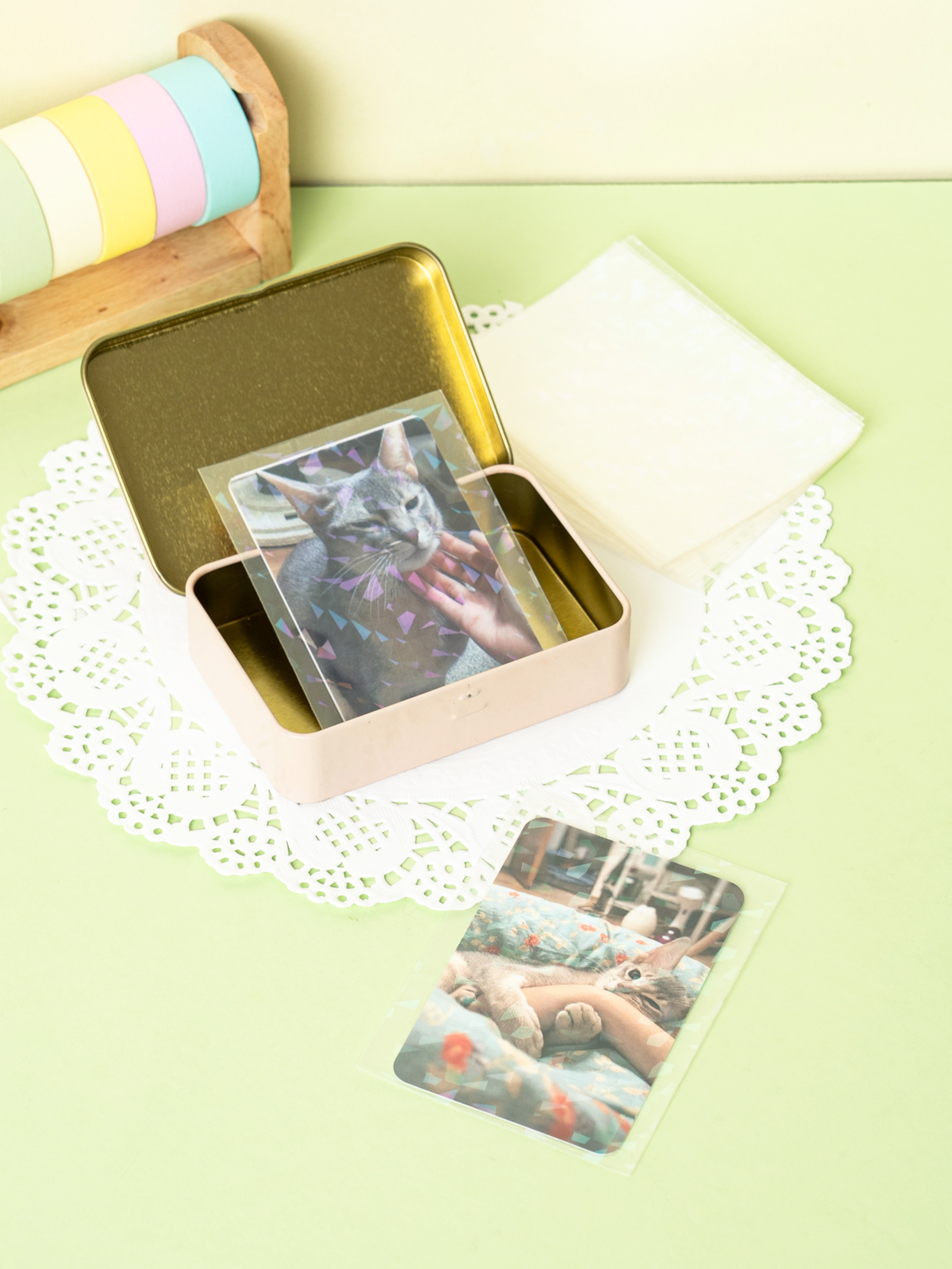 Polkku Photo Card Sleeves 20pcs Hologram