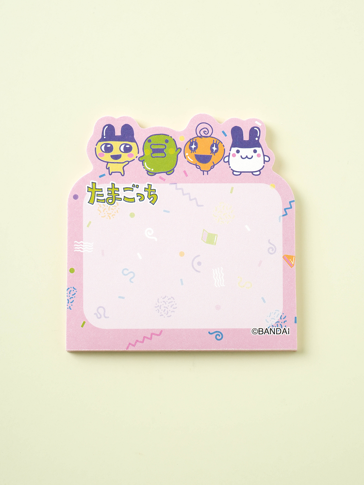 Tamagotchi die cut rice cake memo pad 45 sheets pink