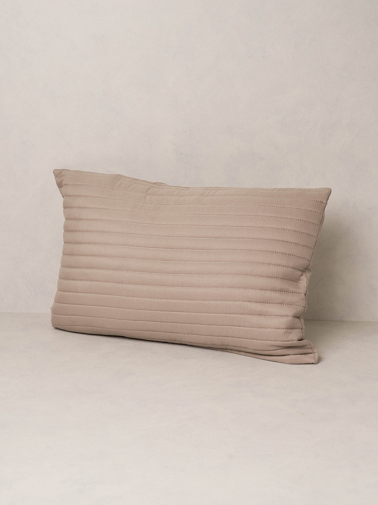 고주파 베개 커버 지퍼형 60 X 40 cm 브라운
